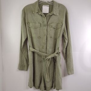 La lavon women's olive Romper size (L)
